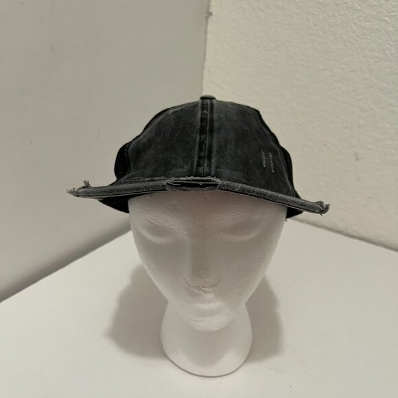 CC Exclusives Ponytail Hat Womens Baseball Cap Black Distressed Strapback Mesh - Picture 2 of 10